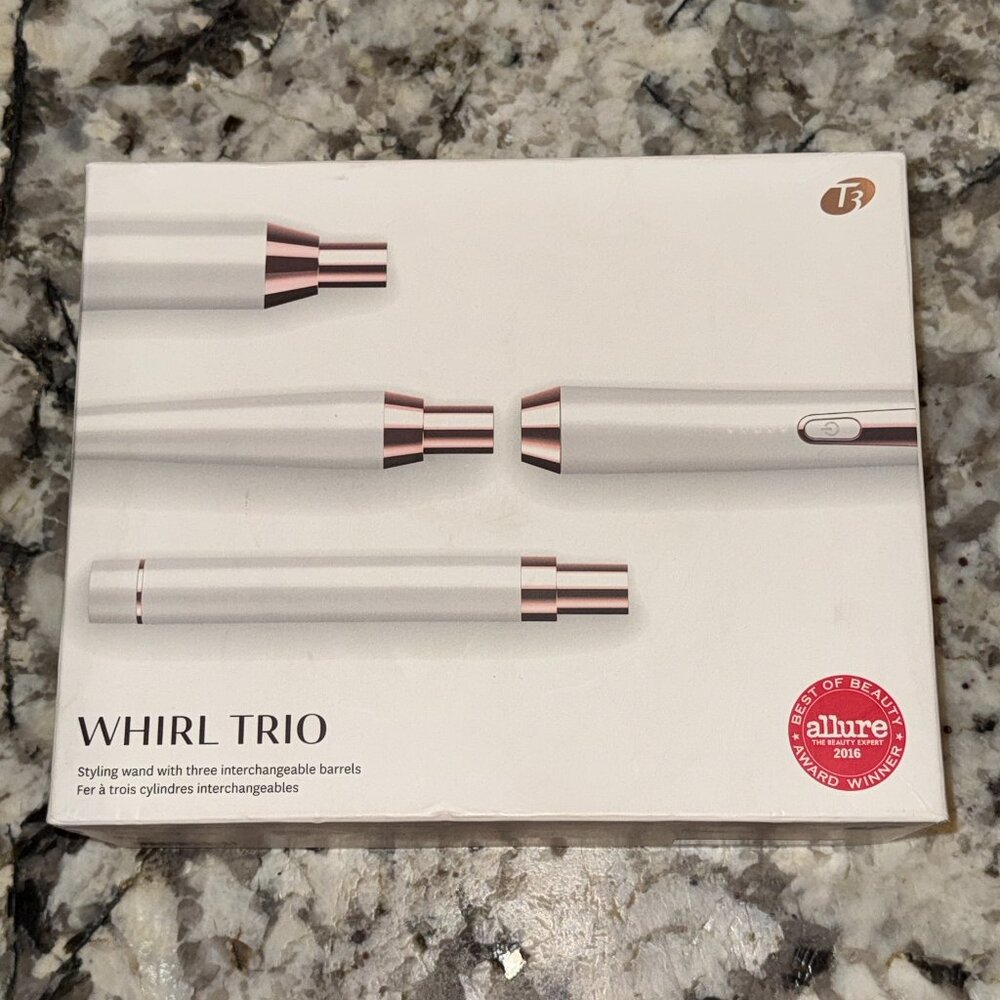 T3 Whirl Trio Interchangeable Styling Wand Open Box Like New